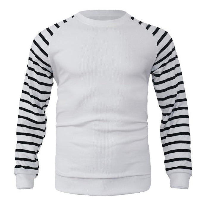 Sweatshirt homme en tricot gaufré patchwork à manches raglan
