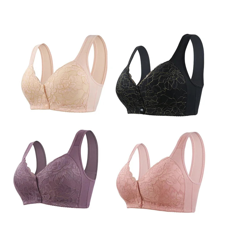 ✨Dernier jour : 1 acheté, 1 offert✨ Soutien-gorge à fermeture avant en dentelle florale