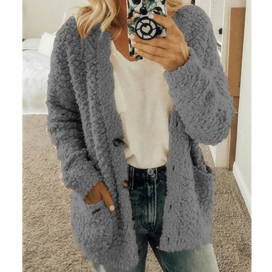 ✨Gilet Top 2 des Ventes 2025✨Gilet décontracté en velours grande taille pour femme automne/hiver