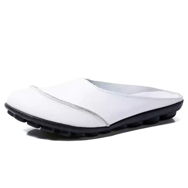 Sandales plates confortables LetcloTM en cuir à semelle souple