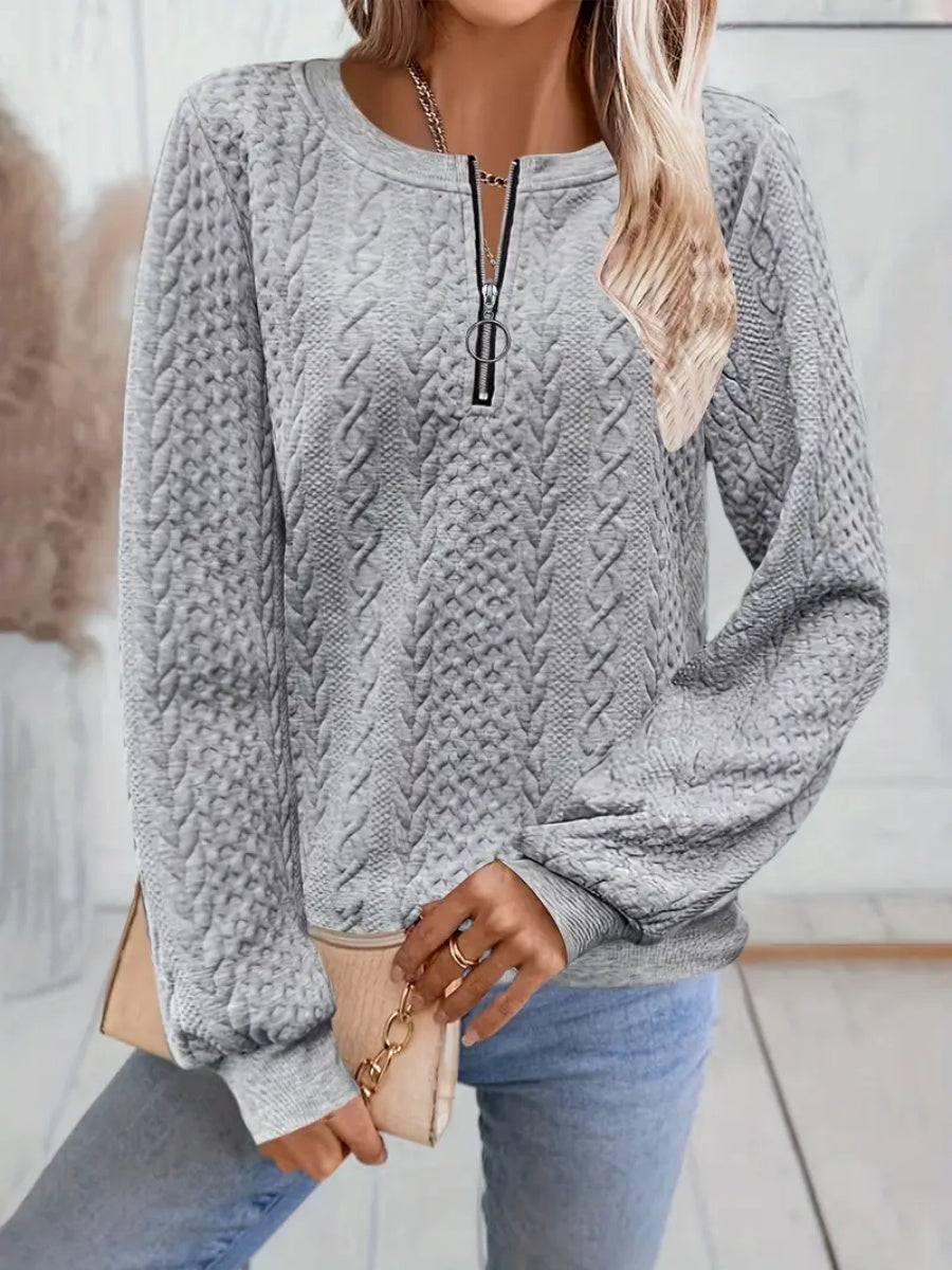 ✨Meilleures ventes 2025 - Sweat-shirt 1✨ Sweat-shirt élégant à imprimé serpent pour femme, fermeture éclair, manches longues, col rond, décontracté